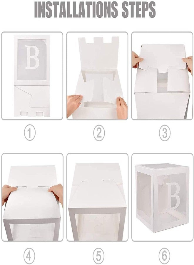 Untumble Letter Balloon Box for 3rd Birthday for Boy & Girl | Perfect for Cake Smash | Pack of 5 | White - Image 4